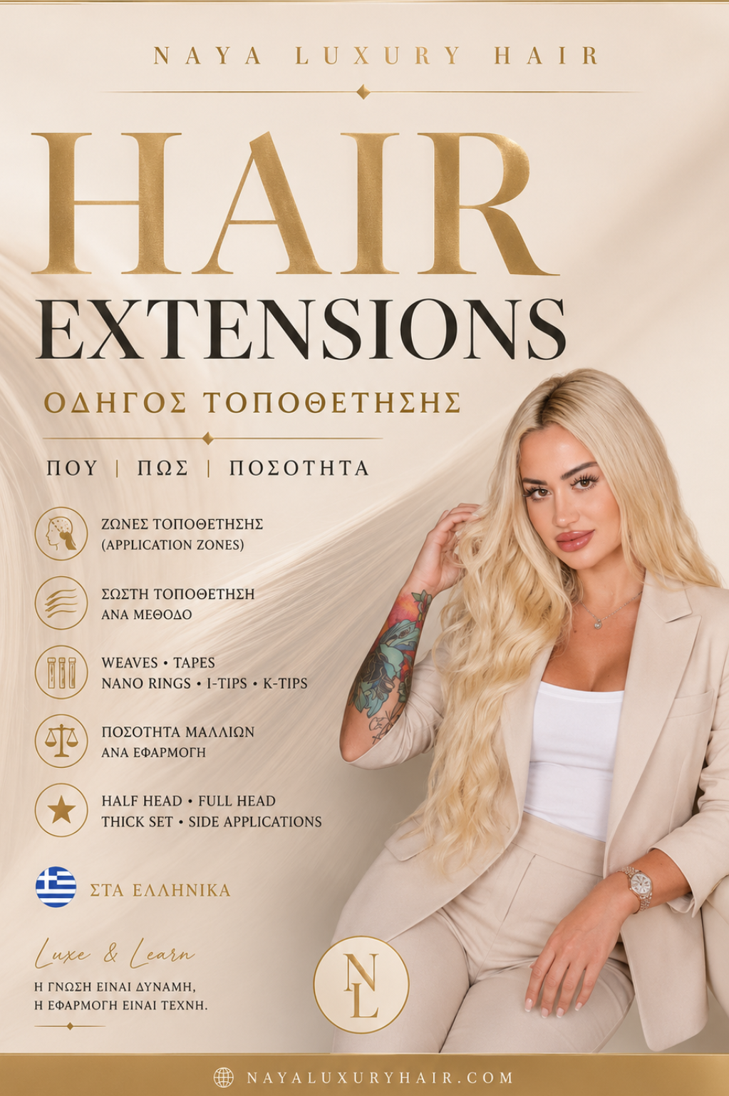 Hair Extensions Guide – Οδηγός Τοποθέτησης για Επαγγελματίες