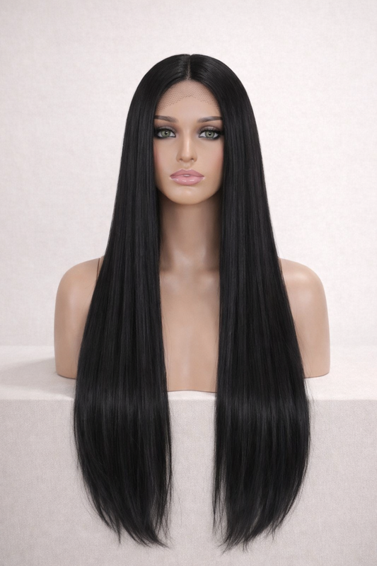 Περούκα φυσική τρίχα / black